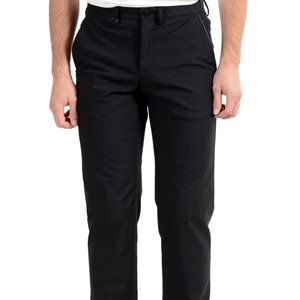 Versace Collection Mens Black Stretch Casual Pants